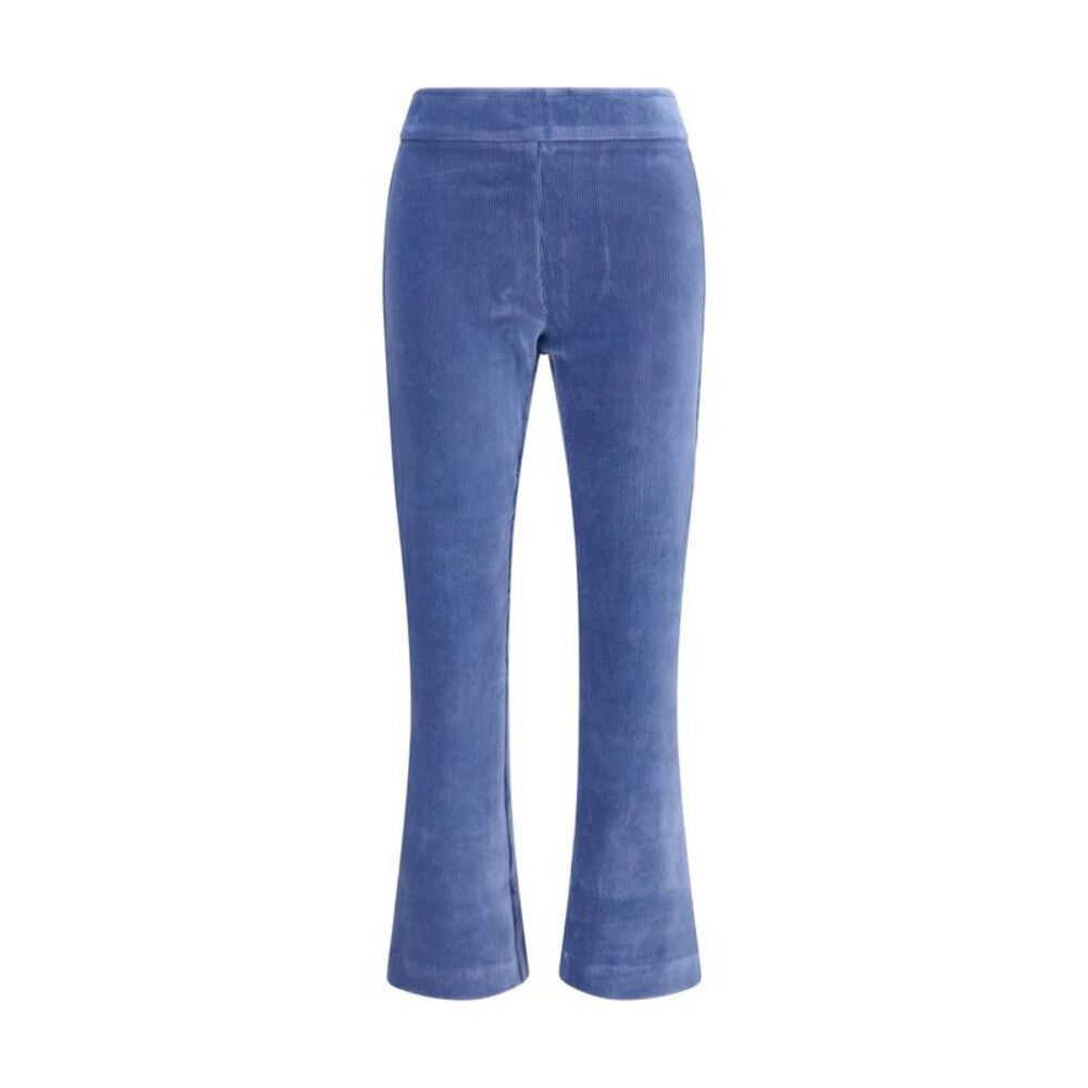 Avenue Montaigne Blue Cotton Flared Women's Pants
